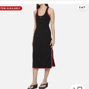 Juicy Couture XLARGE Women’s Terry Midi T-shirt Dress Black